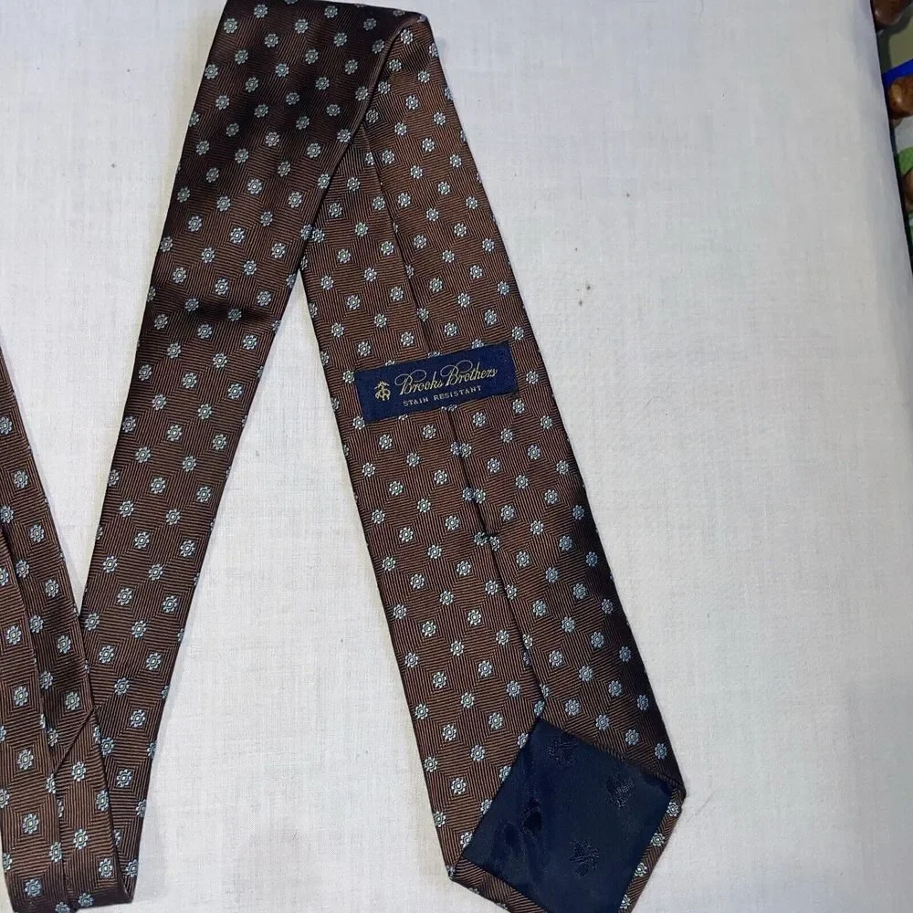 Brooks Brothers Men’s Dress Tie Size 58” Brown Floral Business Formal City